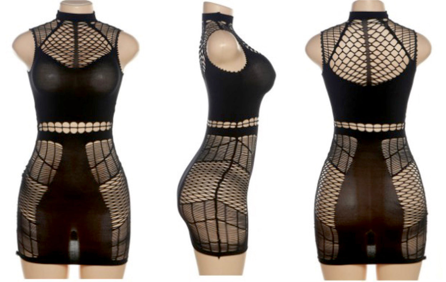 Don't Hold Back Fishnet Dress