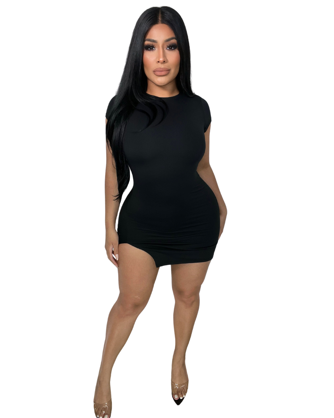 Karina Side Slit Mini Dress