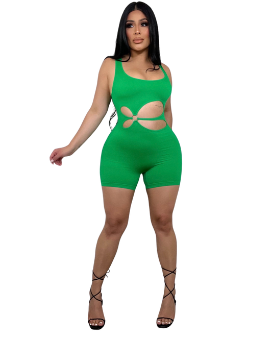 Tiff Romper Green