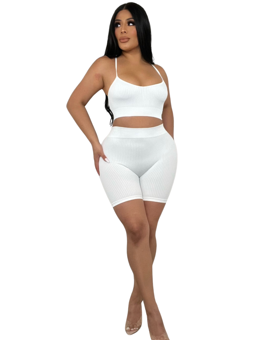 Serenity Ribbed Biker Short Set