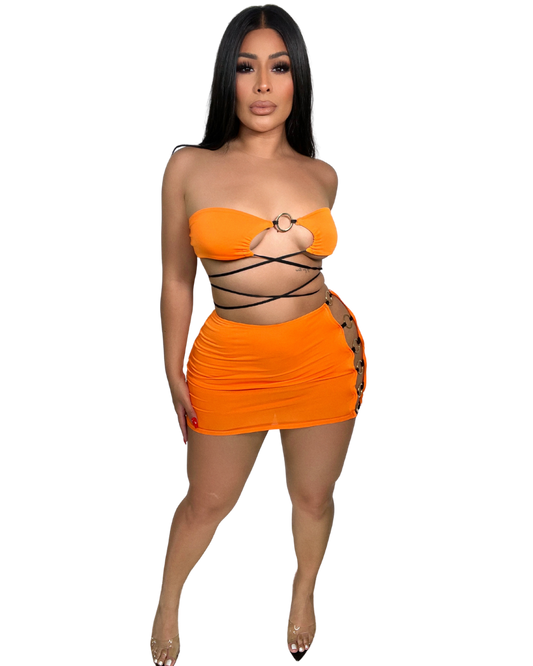 Exotica Skirt Set Orange