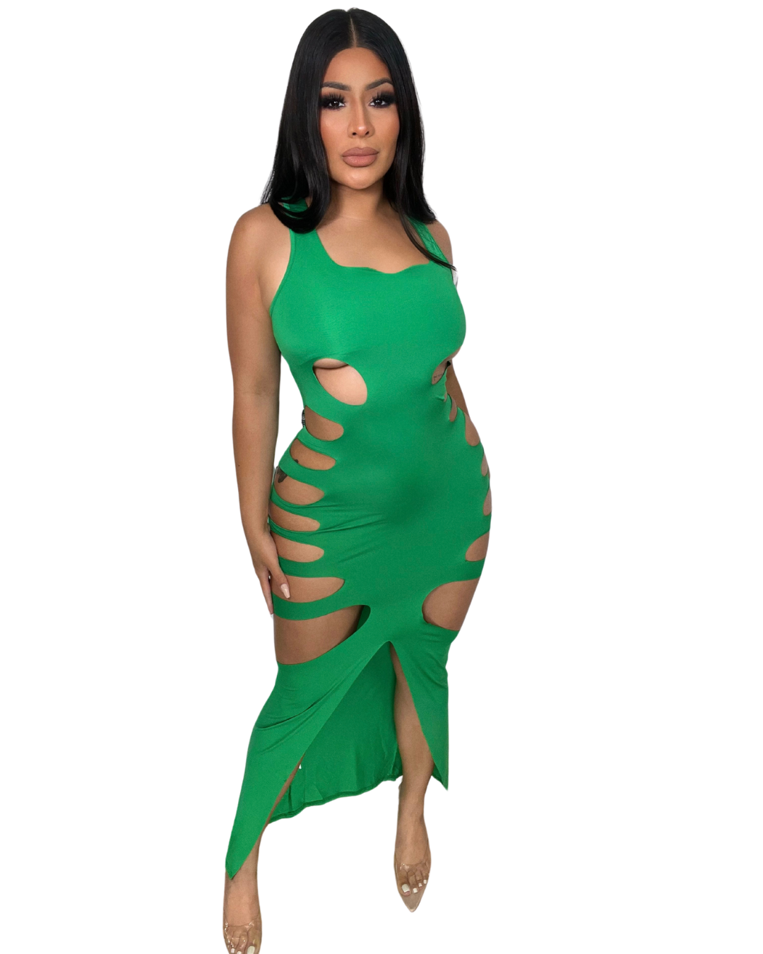 Green Can't Look Away Maxi Dress