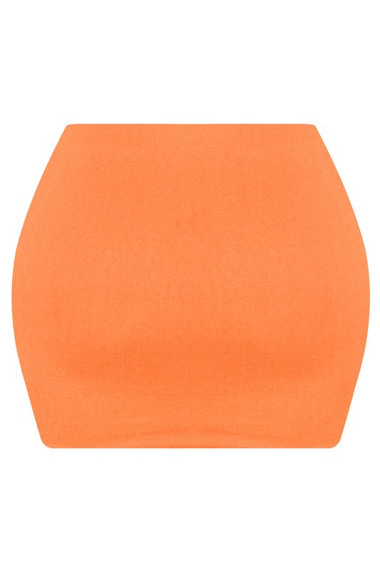 Orange Basic Very Mini Skirt