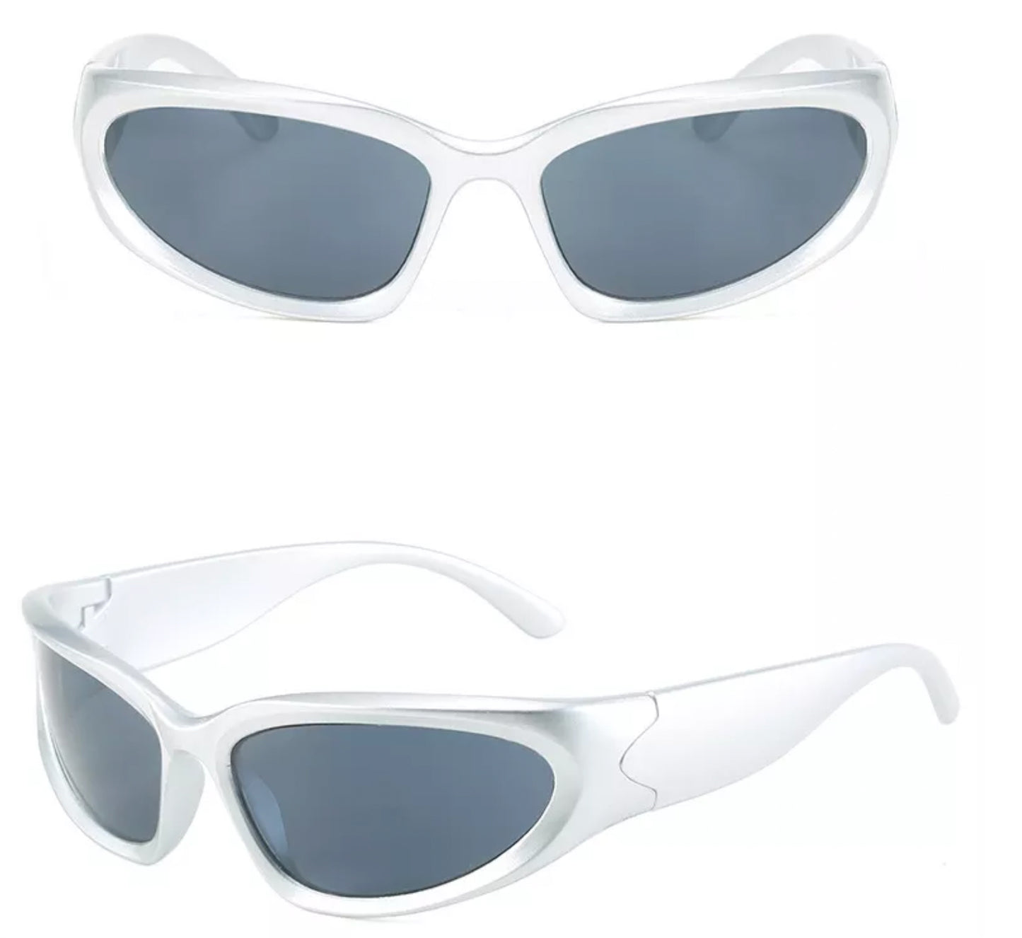 Kimberly Sunnies Silver on Black